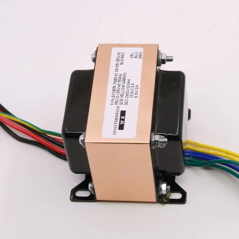 1PCS 50VA 0-260V 0-12.6V 0-6.3V EI Type Audio Power Transformer For Tube Preamp /Phono
