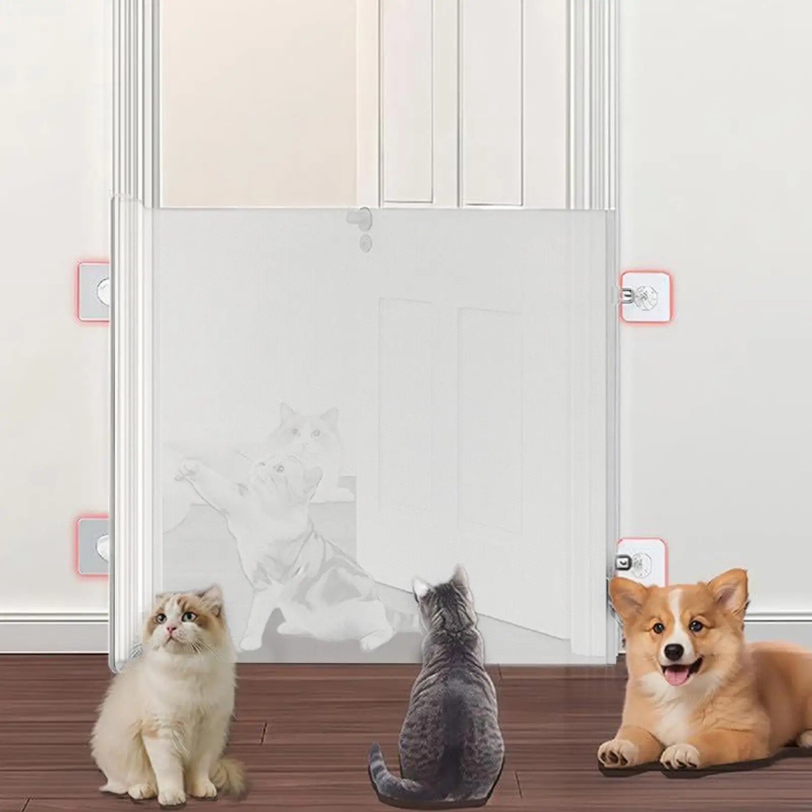 

Dog Gate Dog Baby Gate Retractable Fence Wide Barrier No Drilling Screen Pet Supplies Child Safety For Hallways Stairs Doorways