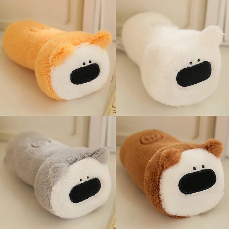 Luminous Plush Puppy Shaped Glowing Toy Keychain Flashlight Design Cute Animal Light-Up Keyring Children Sleep Soothing Doll