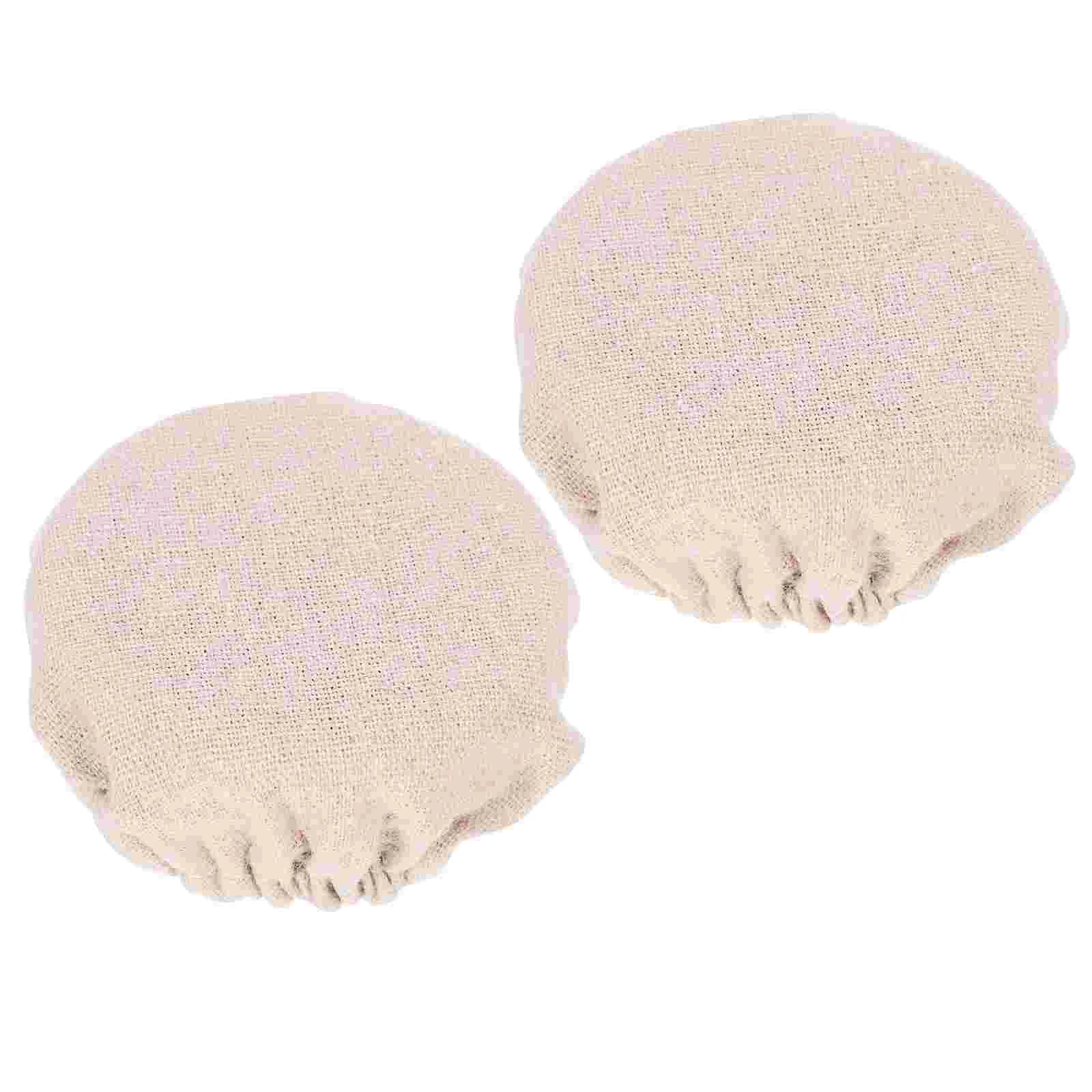 

2 Pcs Yeast Replacement Parts Glass Storage Jar Covers Cloth Lid Caps Canning Lids