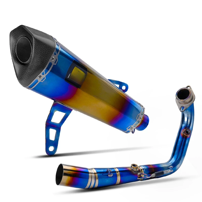 368G 24 motorcycle modified exhaust pipe competitive sound wave carbon head titanium alloy full section non-destructive straight