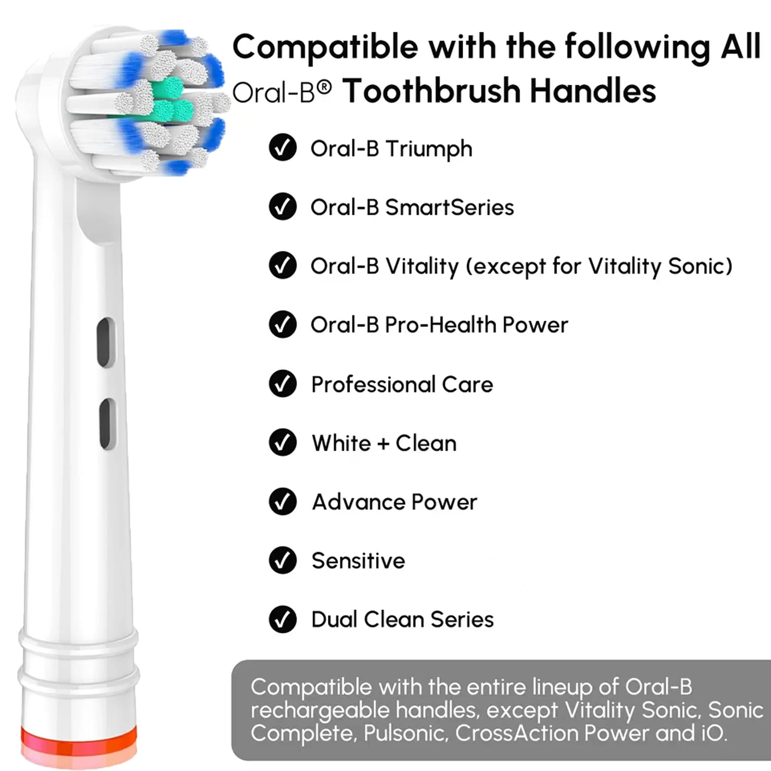 4/8/12/16Pack Replacement Toothbrush Head Compatible with Oral B Electric Toothbrush, Ultra-Soft Bristles for Sensitive Gum Care
