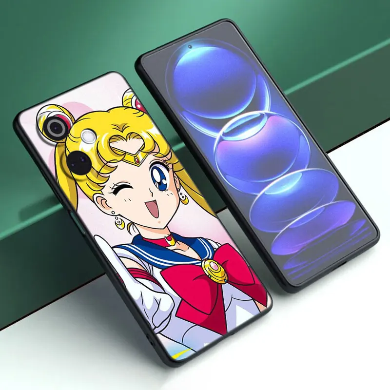 جراب هاتف أسود بحار أنيمي مون ، غطاء كرتون ، مناسب لـ OnePlus Nord CE3 Lite 3 ، 12 ، 11 ، 2T ، N30 ، CE2 ، N300 ، N200 ، 10 ، 9RT ، ACE ، 2V برو ، 5G