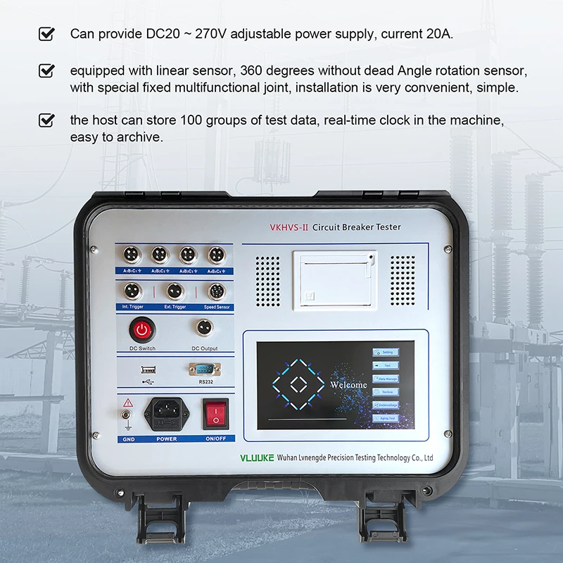 VLUUKE Interruttore ad alta tensione Caratteristiche dinamiche Tester per interruttori automatici Tester per circuiti professionali elettrici