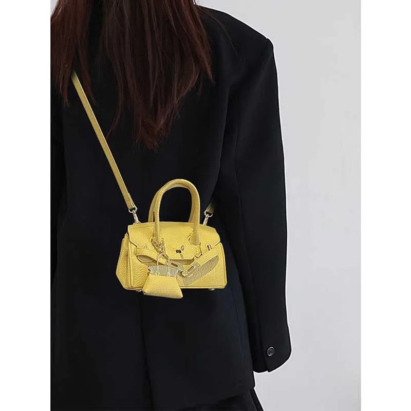 

2025 Spring Yellow Mini Crossbody Bag Women Luxury Casual Slim Shoulder Purse