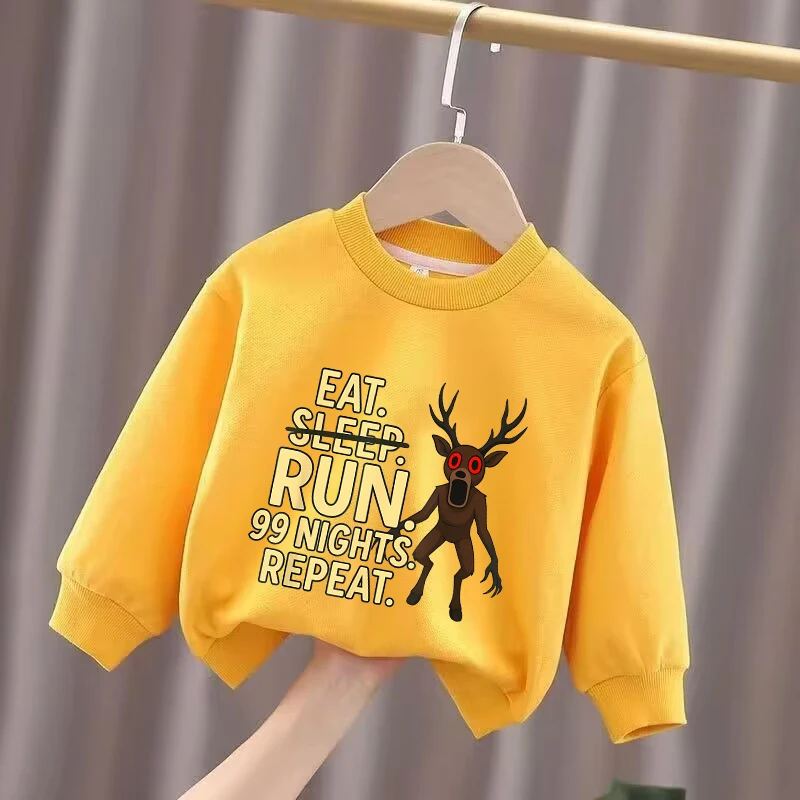 جديد 99 ليال في الغابات الأطفال هوديس بنين بنات يوميا عارضة البلوز الكرتون أنيمي طويلة الأكمام أعلى طفل هدية عيد ميلاد #6