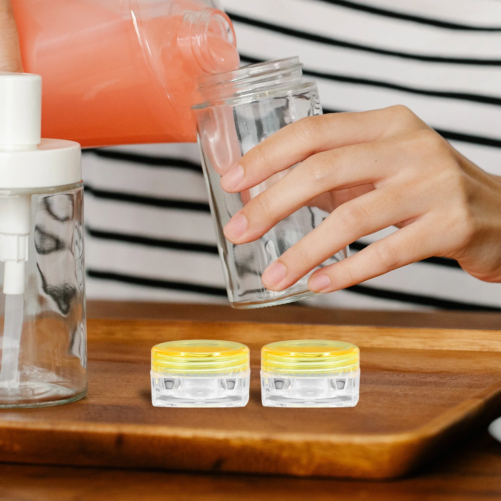 24개입 와이드 마우스 크림 용기 리필 가능한 소형 여행용 비즈니스 출장 호텔용 크림 용기 얼굴 크림 용기