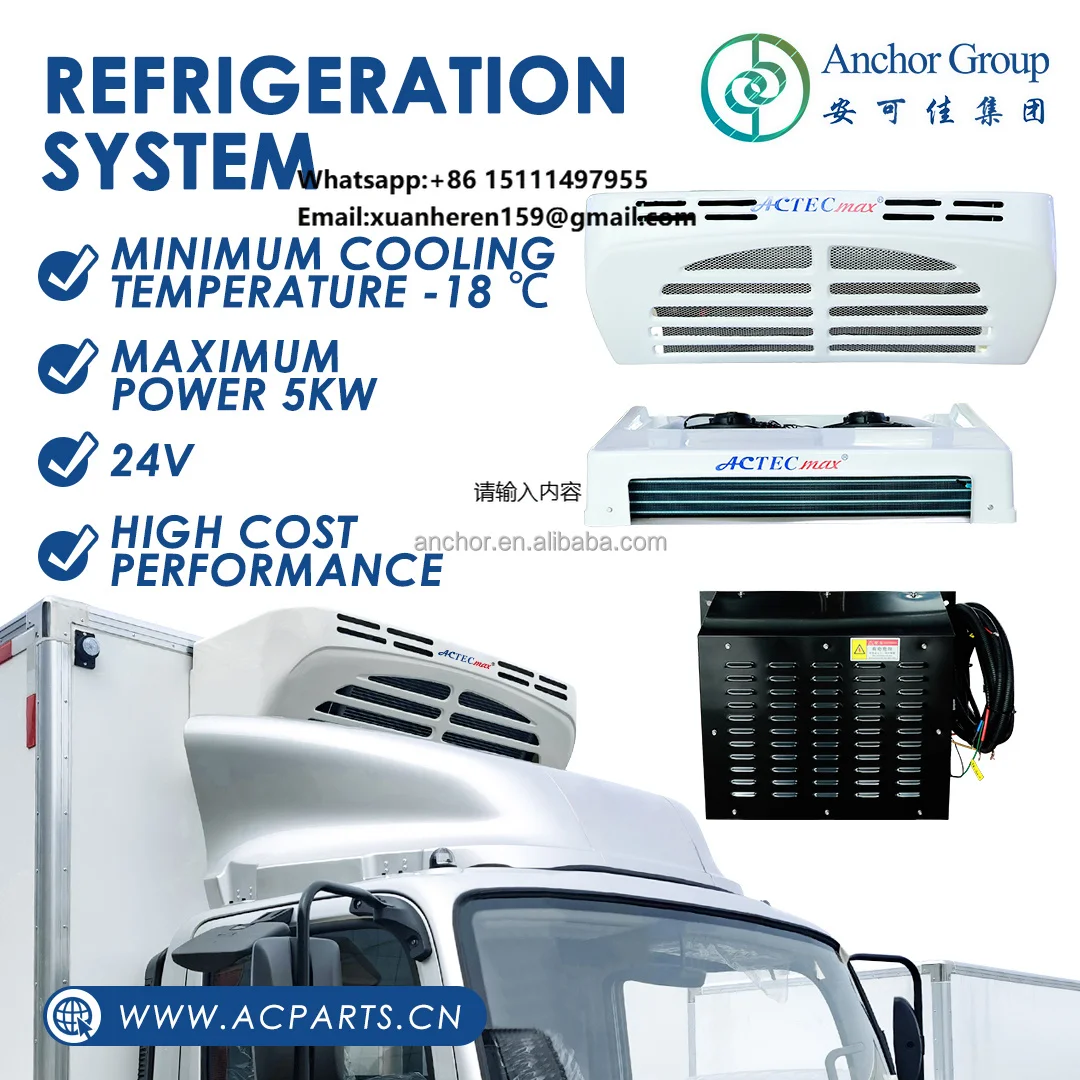 

Split 24V Reefer Unit AC.133.163 Cold Storage Freezer R404A Truck Refrigeration Unit 12V 5100W 2350W Refrigerated Van Thermoking