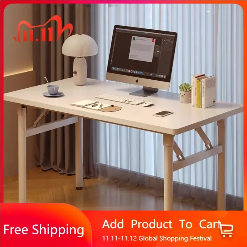 

Computer Folding Office Desks White Portable Work Art Computer Desk Conference Display Corner Nordic Gamingtisch Hotel Furniture