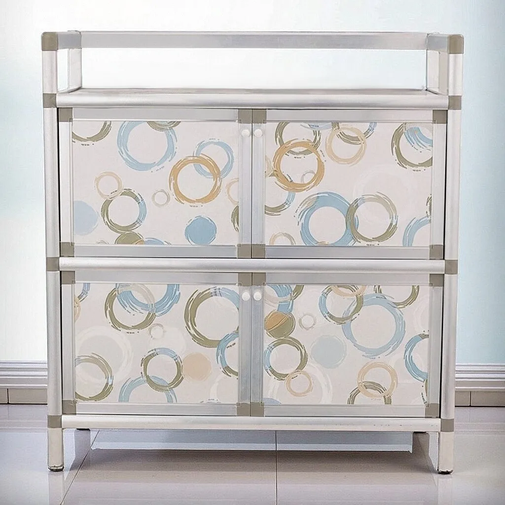 Custom kitchen floor-to-ceiling multi-layer storage cabinet, aluminum alloy sideboard, dust-proof and moisture-proof multi-funct
