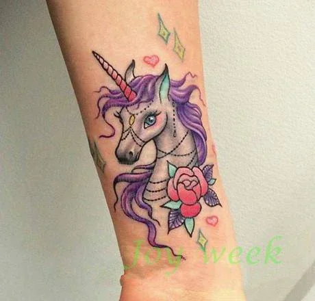 Waterproof Temporary Tattoo Sticker unicorn horse mermaid dream catcher fox tatto stickers flash tatoo fake tattoos for women 27