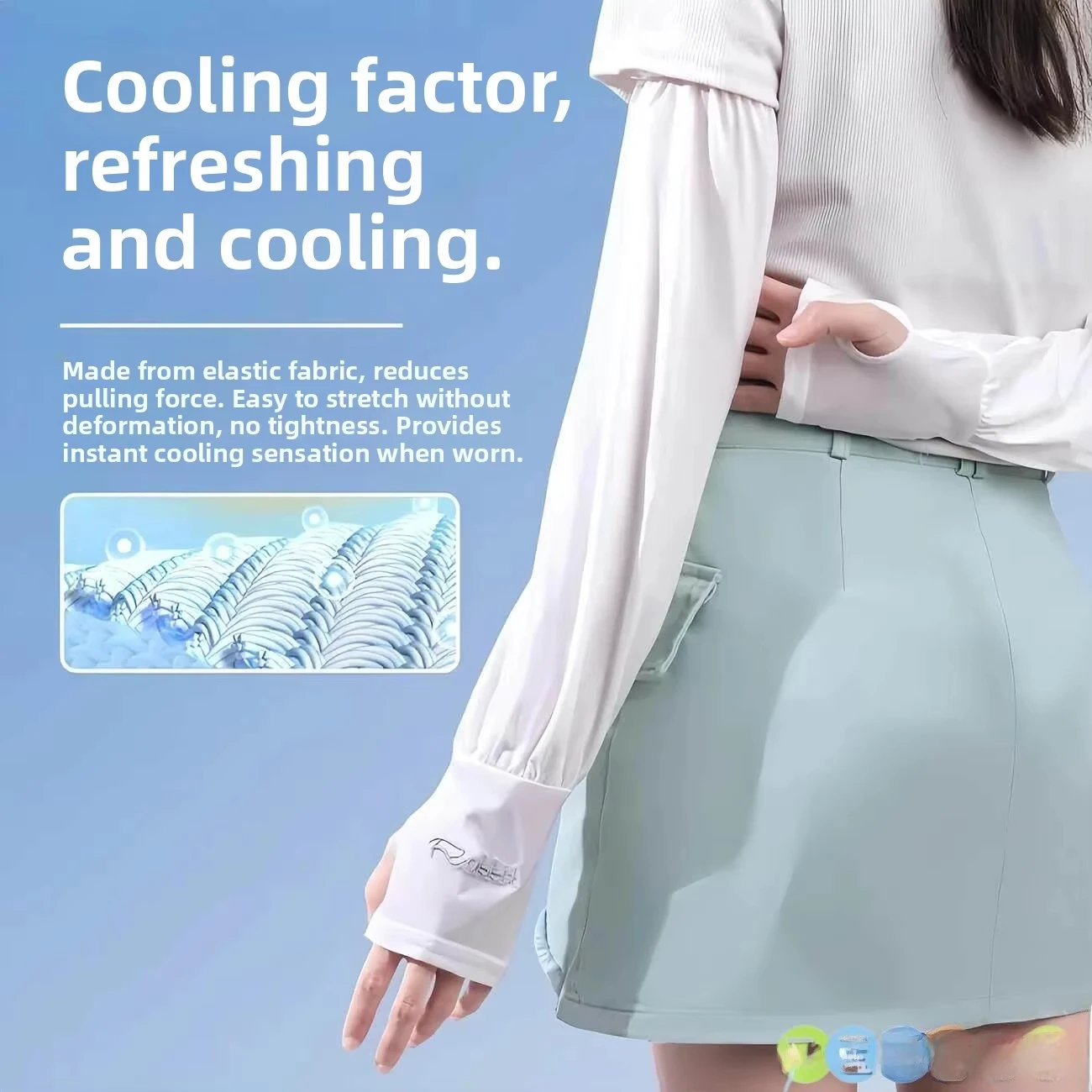 1 Pair Summer Loose Sunscreen Driving Ice Silk Sleeve Female Long Length UV Protection Arm Glove Sleeves Super Soft Breathable