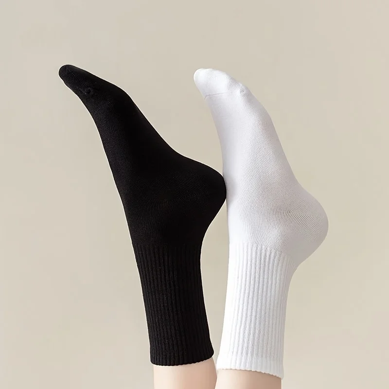 10 pares de calcetines de mujer: transpirables, paquete de 10 antiolor y longitud media informal para todas las estaciones