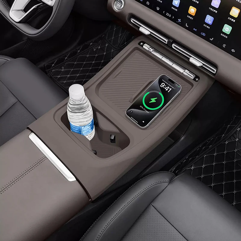 For Changan UNI-S / 4th Generation CS55 Plus Full Coverage Center Console Silicone Pad Wireless Charging Cup Slot Protector Car