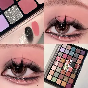 DIKALU 40 색 아이섀도우 팔레트, 유토피아 퀸 어스 펄, 무광 광택 팔레트, 내추럴 아이 메이크업 화장품