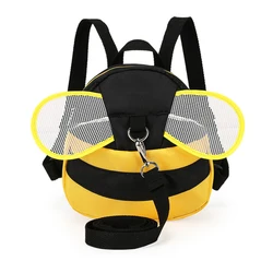 Cute Cartoon 3D Bee Wings Backpack Girl Anti-lost Mini School Bag Boy Adjustable Pulling Rope Backpacks Girls Gift