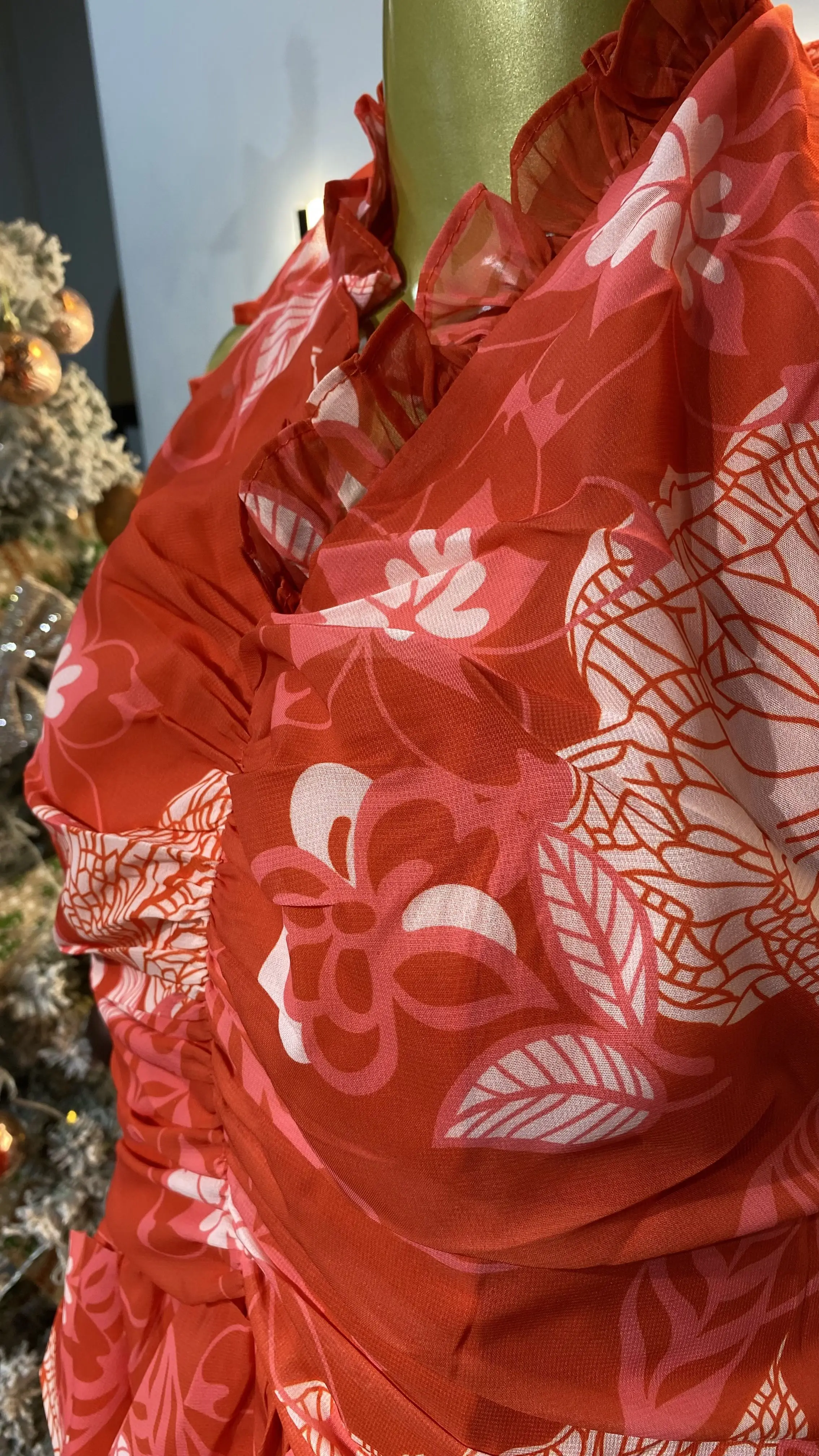 Resort Style Backless Top with Printed Ruffled Skirt for Women-GZXX387 #6