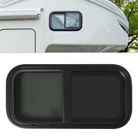 600x300mm/700x400mm RV Sliding Window Caravan Ventilation Window Trailer Camper Vent Hatch Tempered Glass Side Window+Insect Net