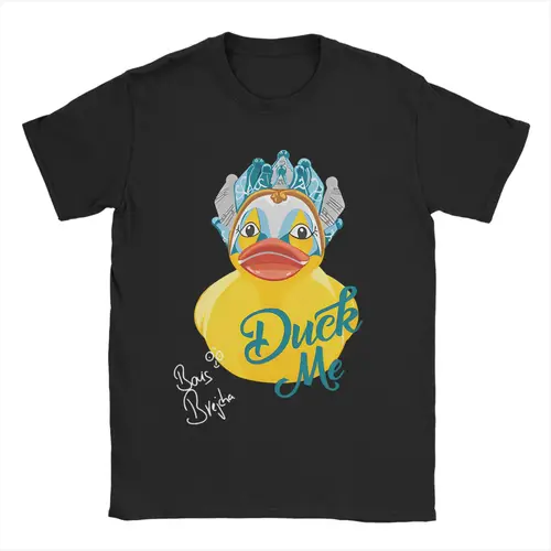 Camisetas Boris Brejcha Duck Me para hombres y mujeres, camisetas humorísticas 100% de algodón, camisetas de manga corta con cuello redondo, ropa estampada