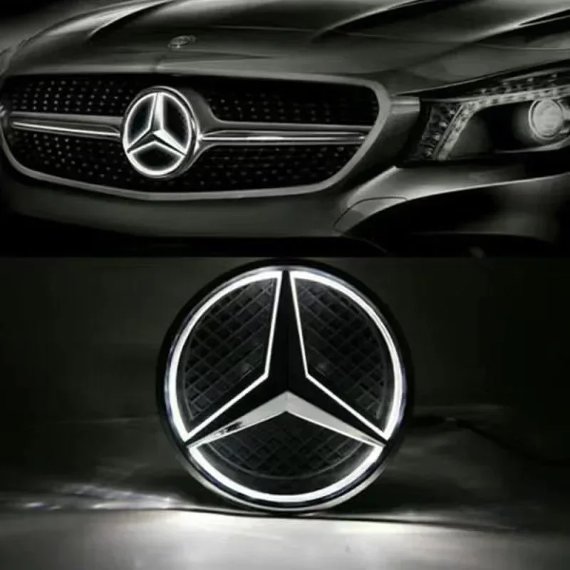 White Blue Red Light Car Front Grilled Star Emblem LED Illuminated Logo for Mercedes Benz W213 E-Class  2016-2019