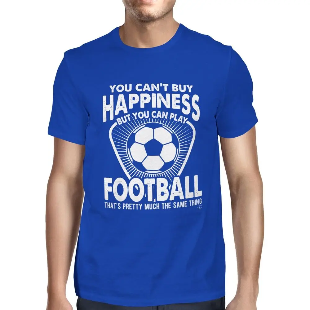 Mens You Can't Buy Happiness But  Can Play Football T-ShirtUnisex Women's Summer Cotton Luxury Brand Retro OversizedAnime Gra