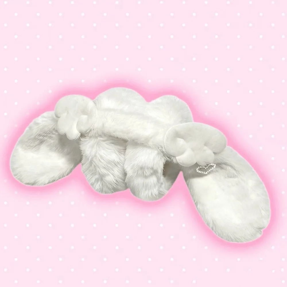 Harajuku اليابانية Bowknot أفخم غطاء للأذنين الأرنب الشعر هوب الدانتيل فروي لوليتا آذان أرنب عقال لطيف الأذن أغطية الرأس عرض كوميدي #6