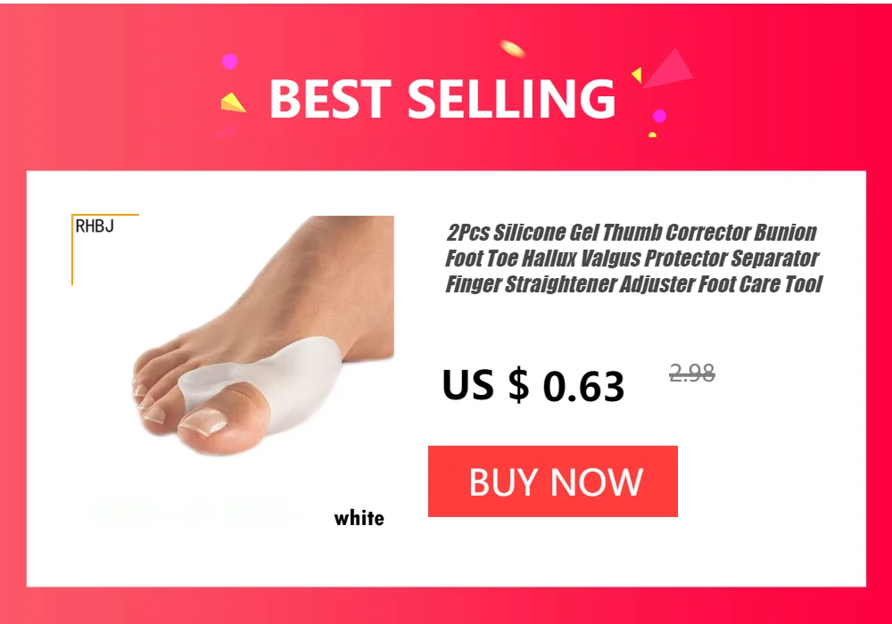 High Quality Feet Bone Thumb Adjuster Toe Separator Hallux Valgus Bunion Corrector Orthotics Correction Pedicure Straightener