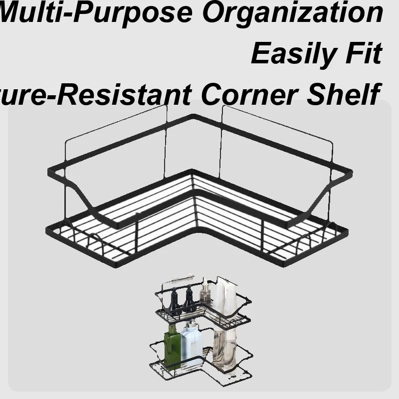

Shower Rack Corner Shower Storage Rack Corner Space-Saving Household Accessories For Face Wash Soap Toiletry Shampoo Conditioner