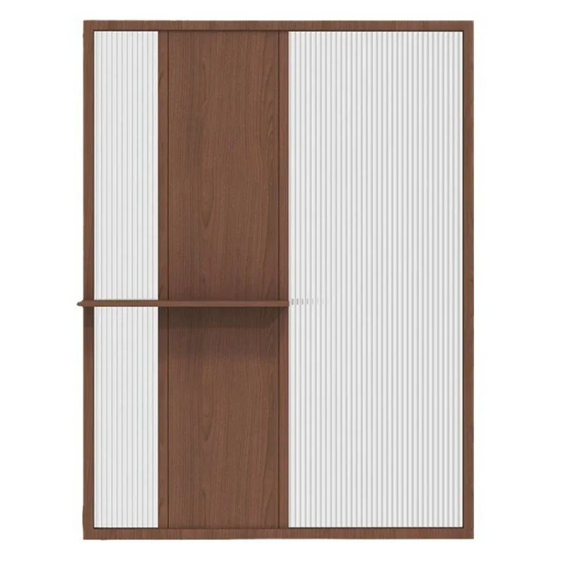 New Chinese-style Changhong glass partition solid wood entrance meal, living room grille water pattern