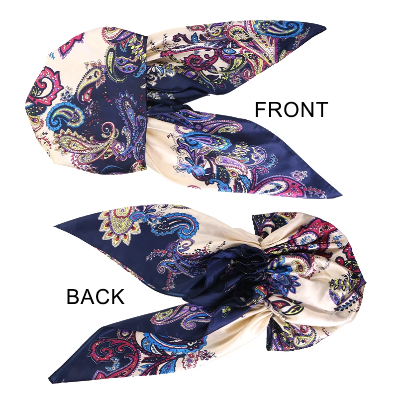 Neuer Damen-Doppelschicht-Paisley-Satin-Instant-Hijab-Schal-Turban, muslimische Kopfbedeckung für Frauen, Chemotherapie-Mütze, Haarausfall-Abdeckung, Kopfwickel, Banda – Detail 3