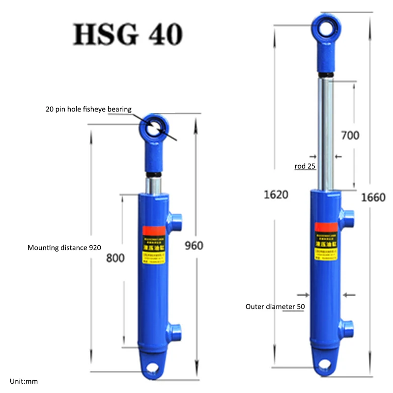 Hydraulic Cylinder Two-way Lift Top Telescopic 1 2 Ton Hydraulic Oil Top Hydraulic Pressure Top Accessories