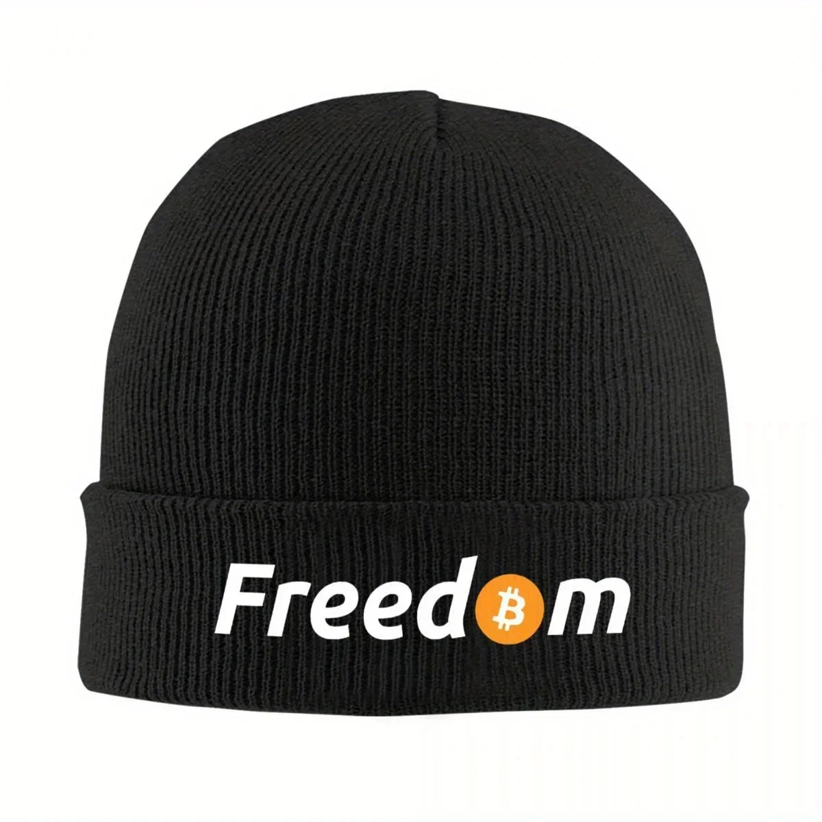 Nouveauté 2026 Bonnets tricotés Bitcoin Freedom en acrylique, Crypto Cryptocurrency Ethereum Dogecoin Btc Blockchain, chauds C