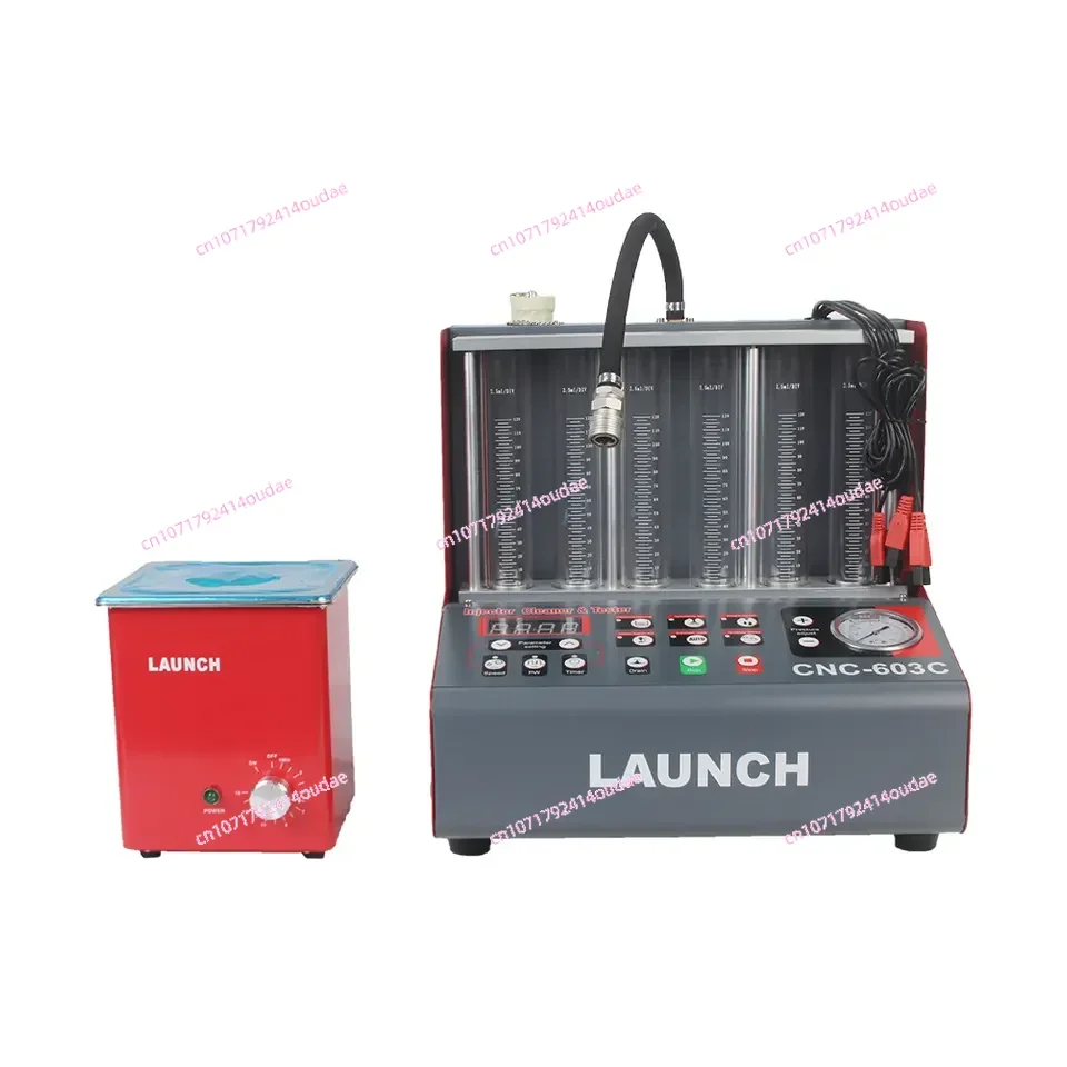 New Launch CNC-603C CNC603C Ultrasonic Fuel Injector Tester & Cleaner 6 Cylinders English Panel For Gasonline Car