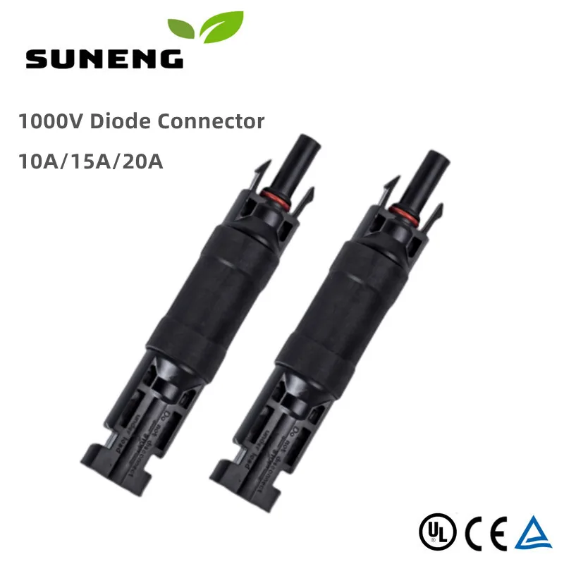 

Free Shipping Solar Diode Connectors Waterproof IP67 1000V DC 10A 15A 20A Male Female Quick Connect for Inverter for 2.5-6.0mm2