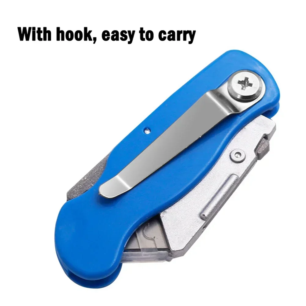 Utility Knifes Electrician Retractable Sharp--Cut Heavy Duty Folding Knifes Aluminum Plastic Handle Blade With Lock Portable Set