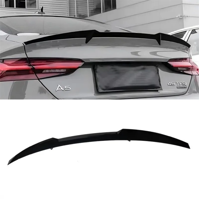 

For Audi A5 S5 2017-2024 High Quality ABS Bright black Bumper Tail Wing Spoiler Accessories Body Kit