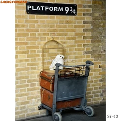 SHENGYONGBAO Heaven Brick Wall Photography Backdrop Platform 9 3/4 railway Station Photo Studio Background SS-12