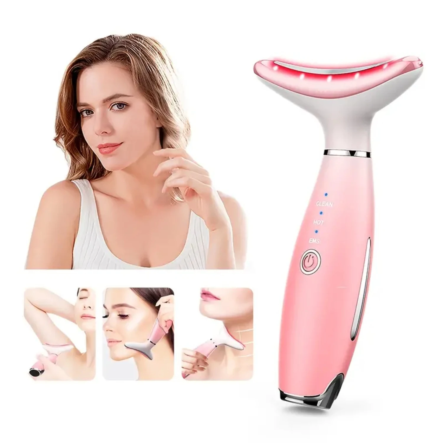 Christmas Valentine's Mother's Day Gift EMS Beauty Device - V Face And Neck Lifting 3-Color Wrinkle Removal Thin Chin Vibration