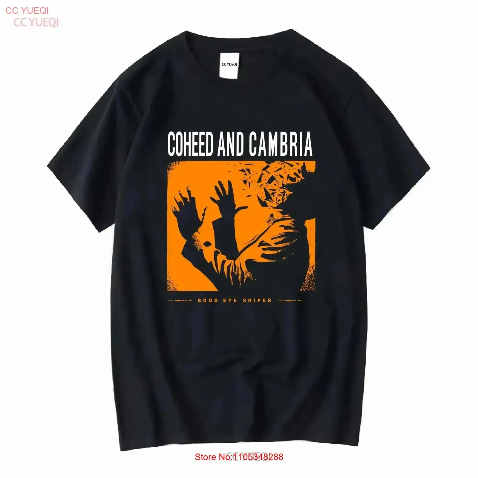 Coheed and Cambria Good Eye Sniper Black All Size T Shirt OB356 vintage Washed fashion Casual designer clothes Breathable Soft