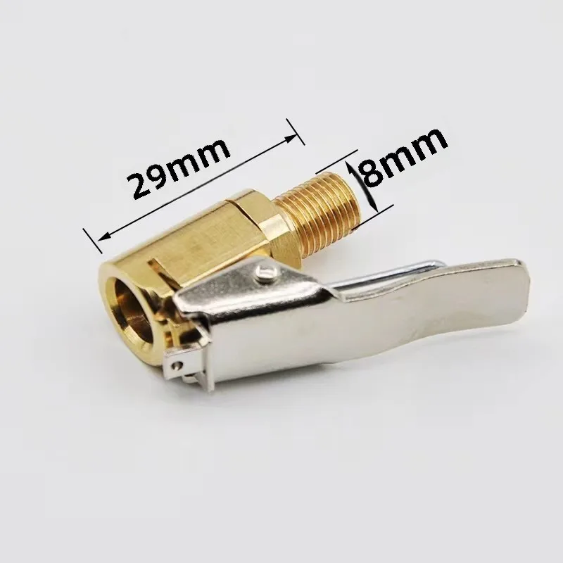 Car Tire Air Chuck Inflator Pump Valve Connector Clip-on Adapter Car Brass 6mm 8mm Tyre Wheel Valve For Inflatable Pump