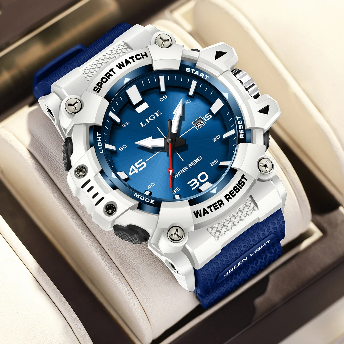 LIGE Electronics Men's Luxury Watch Military Men Watches Sports Waterproof Quartz Wristwatches Auto Date Clock Relogio Masculino