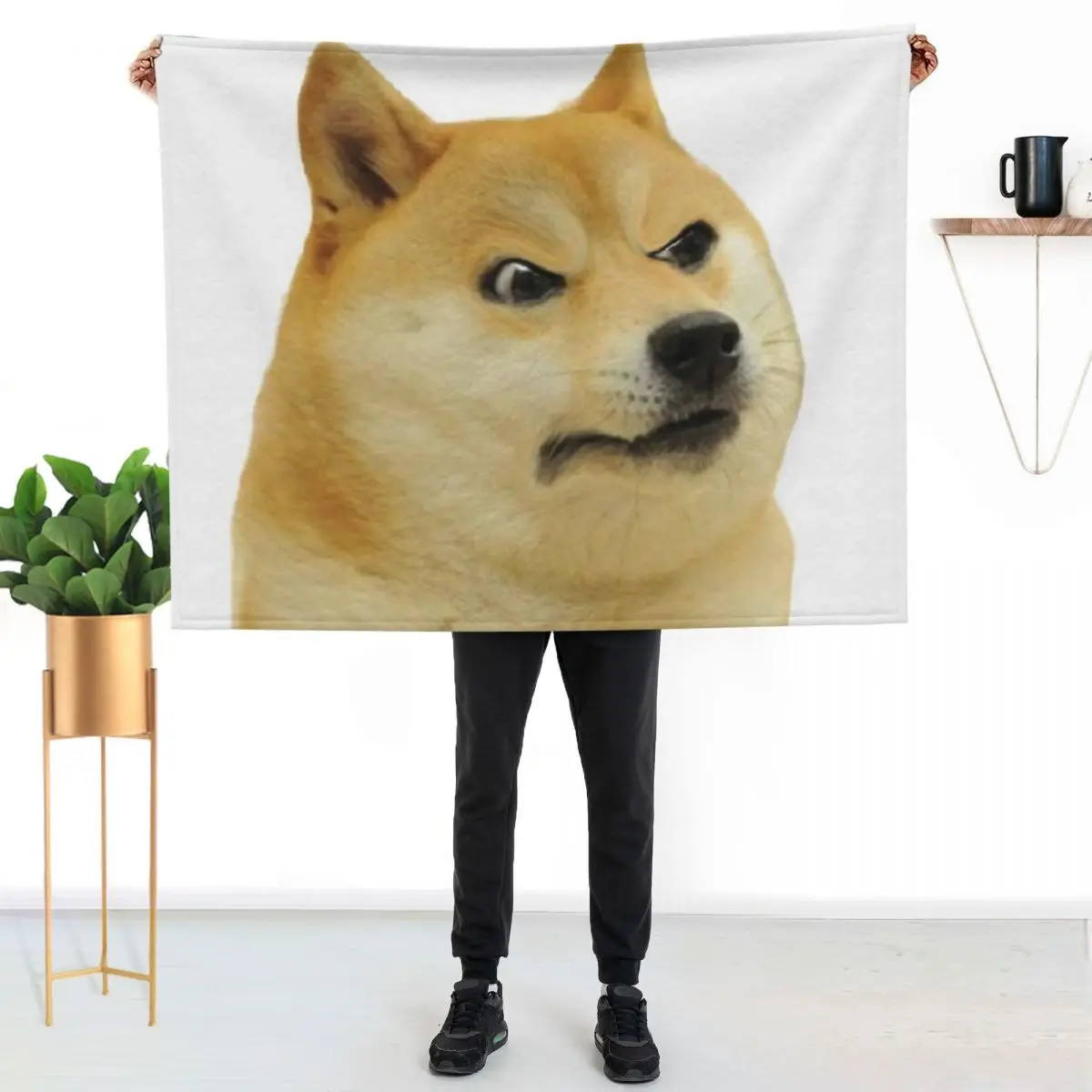 Angry Doge Throw Blanket Polar Custom for babies Blankets For Sofas blankets and throws Blankets For Baby