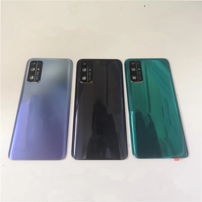 Задняя крышка аккумулятора Honor30 для Honor 30, задний корпус, стеклянный чехол, замена запасных частей для ремонта телефона + объектив камеры