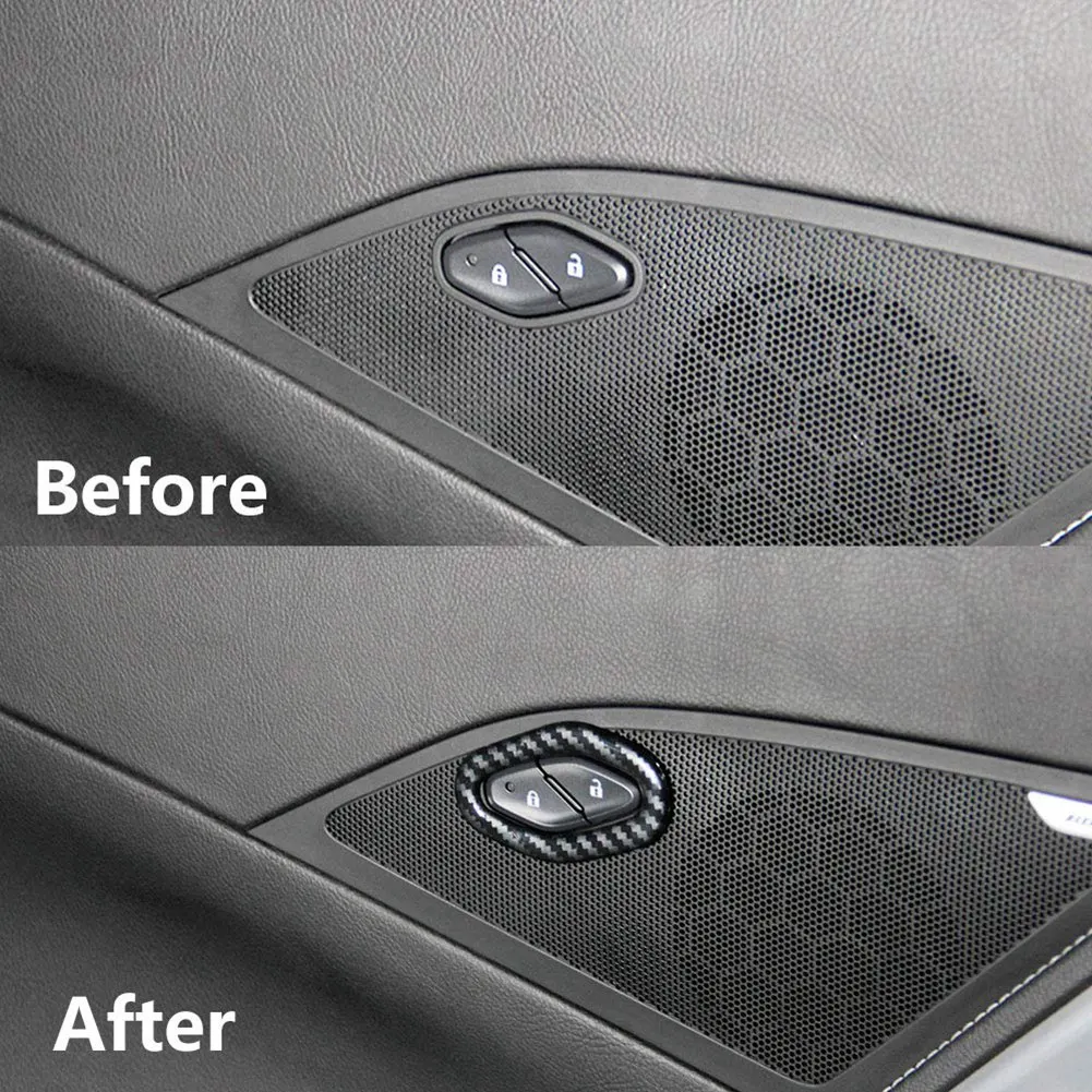 シボレーコルベット用ドアロックスイッチボタン,ABSカーボンファイバー,アクセサリー,c7,2014, 2015, 2016, 2017, 2018, 2019