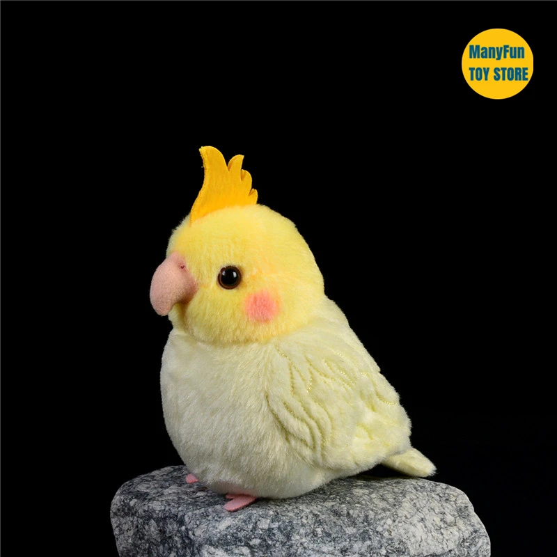 Cockatiel Parrot High Fidelity Chickadee Cute Plushie Sparrow Bird Tit Plush Toys Lifelike Animals Simulation Stuffed Doll Gifts