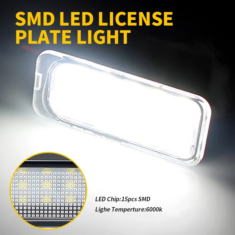 2X Canbus LED License Number Plate Light For Ford Tourneo Transit Connect Courier Custom Jaguar XJ XF 2008-2015 Car Accessories