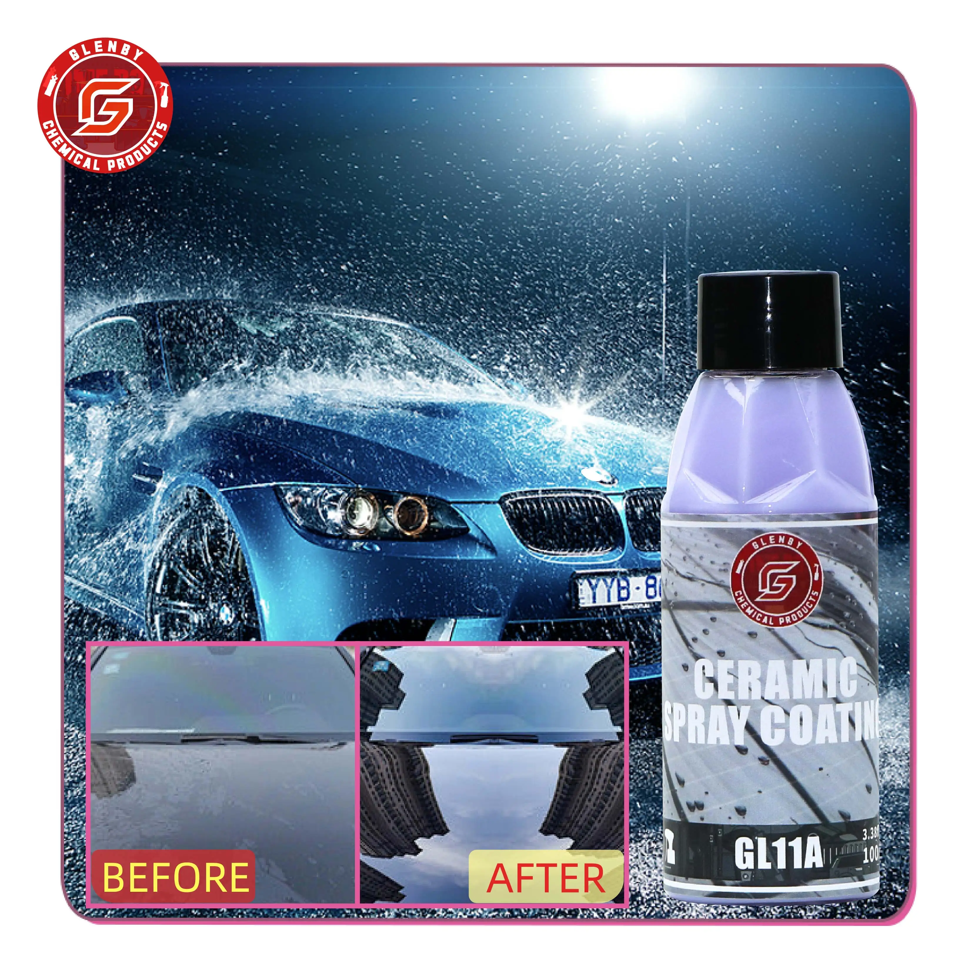 Revestimiento cerámico para coche, cera, vidrio líquido, esmalte para carrocería de coche, pintura en aerosol, agente hidrofóbico, protección brillante, accesorios para automóvil