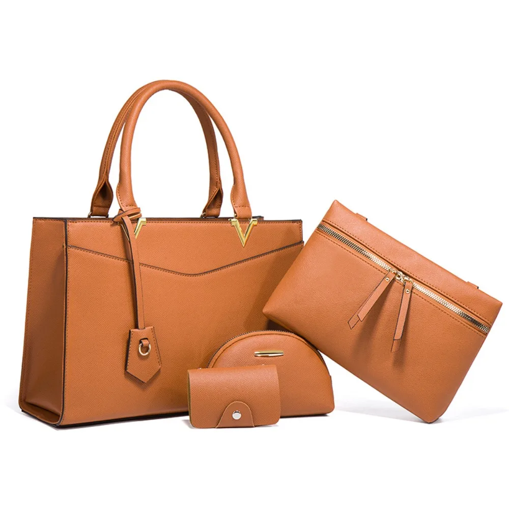 

Дизайнерские кошельки и сумки для женщин, сумка через плечо, сумка-тоут с верхней ручкой, сумка большой емкости, набор из четырех предметов