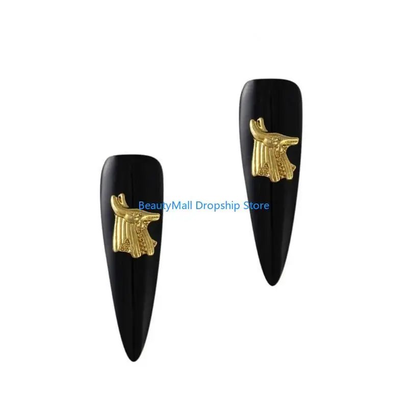 40JD المصري فرعون الأظافر ديكورات الفنية Cleopatra Art Art Charms حزمة 10