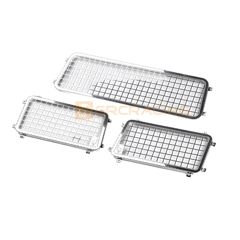 شبكة نافذة من الفولاذ المقاوم للصدأ شبكة نافذة جانبية/خلفية شبكة مدرعة واقية لـ 1/10 RC الزاحف سيارة Traxxas TRX4 برونكو لتقوم بها بنفسك أجزاء